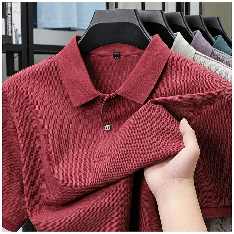Noxwear - Men's 100% Cotton Polo Shirt - Summer Casual Breathable Tee,19 Colors,Ideal for Golf and Sports,Business Casual,Silk-Like Finish