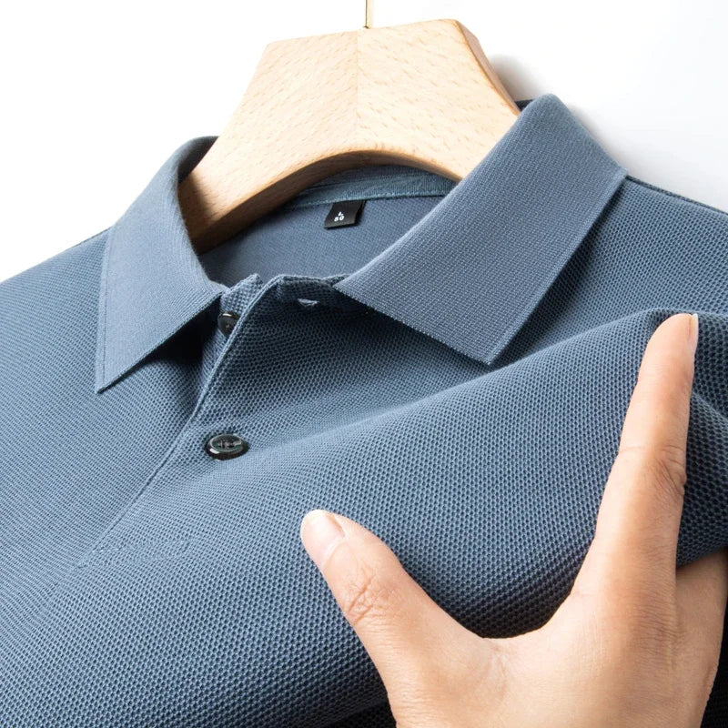 Noxwear - Men's 100% Cotton Polo Shirt - Summer Casual Breathable Tee,19 Colors,Ideal for Golf and Sports,Business Casual,Silk-Like Finish