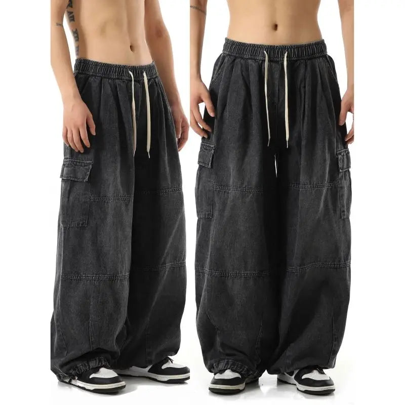 Noxwear - Black Baggy Cargo Jeans