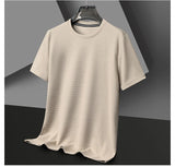Noxwear - New Summer Waffle Round Neck Short Sleeved T-shirt for Men's Short Sleeved Top
