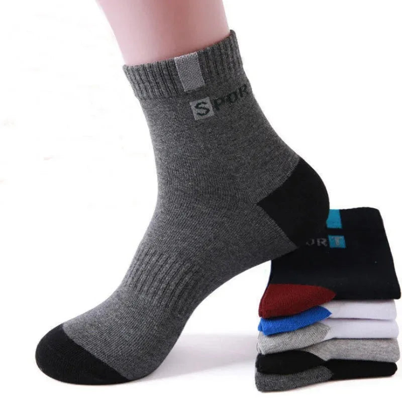 Noxwear - 10/5/3pairs Breathable Con Sports Stockings Men Bamboo Fiber Autumn and Winter Men Socks Sweat Absorption Deodorant.