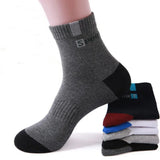 Noxwear - 10/5/3pairs Breathable Con Sports Stockings Men Bamboo Fiber Autumn and Winter Men Socks Sweat Absorption Deodorant.