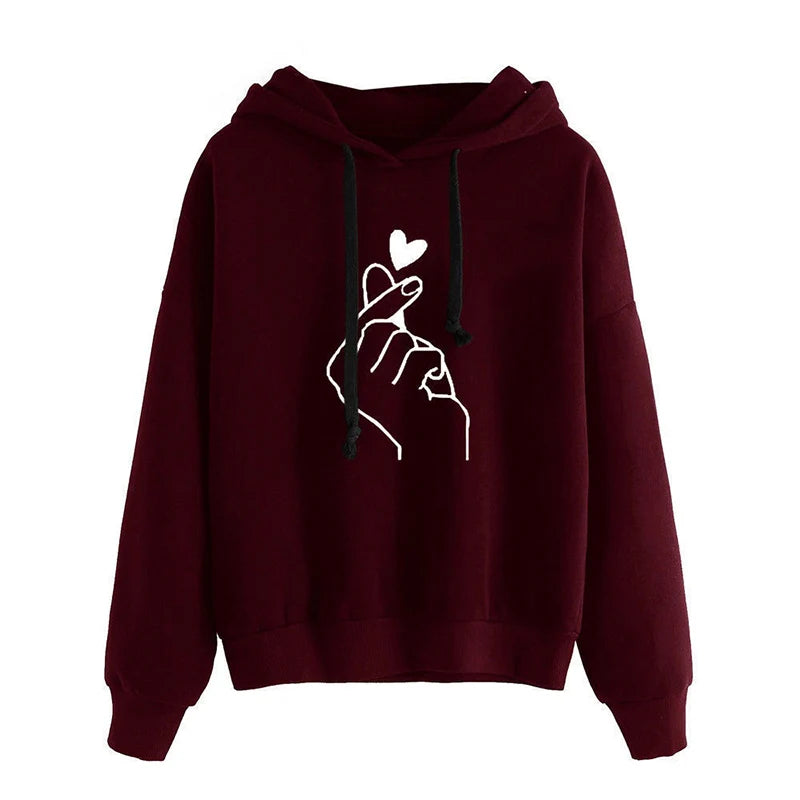 Noxwear - Finger Heart Fleece Hoodie