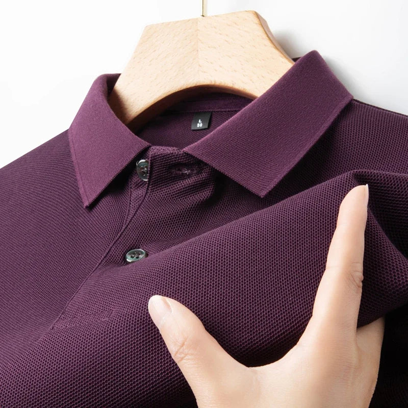 Noxwear - Men's 100% Cotton Polo Shirt - Summer Casual Breathable Tee,19 Colors,Ideal for Golf and Sports,Business Casual,Silk-Like Finish