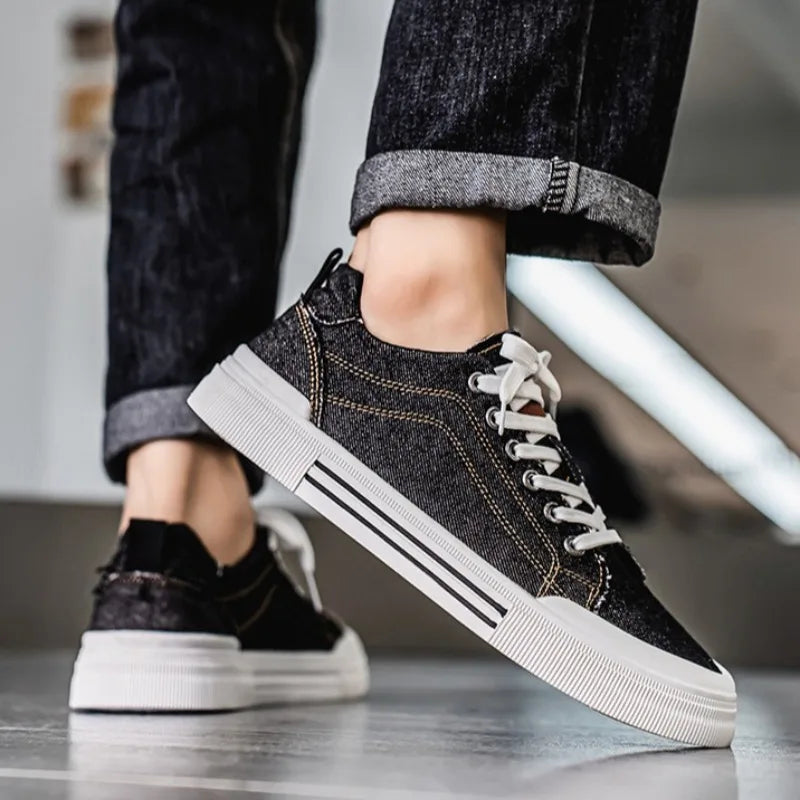 Noxwear - 2026 Trend Men's Casual Canvas Shoes Flats Shoe Hot Korean Style Men Board Shoes Lightweight  Breathable Walking Footwear Hombre