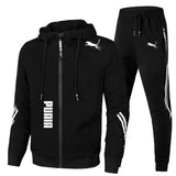 Noxwear-Men's Spring Autumn Tracksuit Set Long Sleeve Hoodie And Joggers 2-Piece Fitness Running Sportswear Casual Clothing