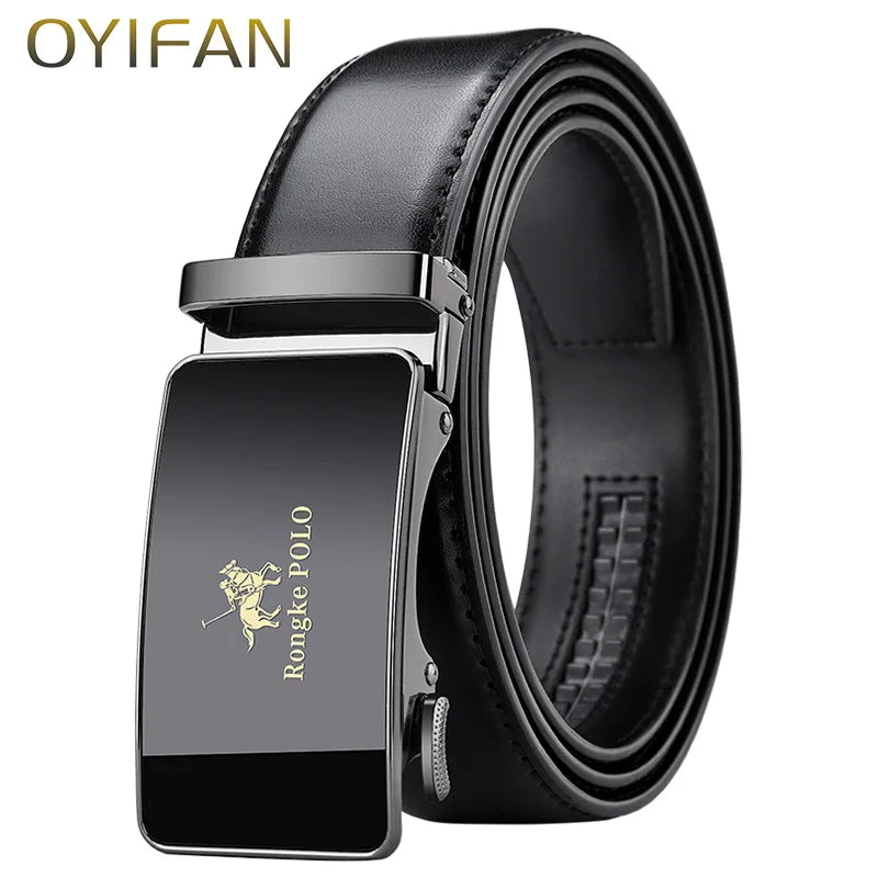 Noxwear - Men Belt Automatic Buckle Belt Fashion Alloy Belts Genune Leather Luxury Belts for Men Business Luxury Designer Clothes