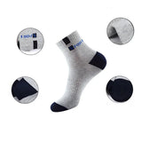 Noxwear - 10/5/3pairs Breathable Con Sports Stockings Men Bamboo Fiber Autumn and Winter Men Socks Sweat Absorption Deodorant.