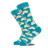 Noxwear - Cotton Happy Funny Socks Men Alien Planet Shark Crazy Design Sokken Unisex Novelty Dinosaur Crew Skateboard Calcetines Hombre