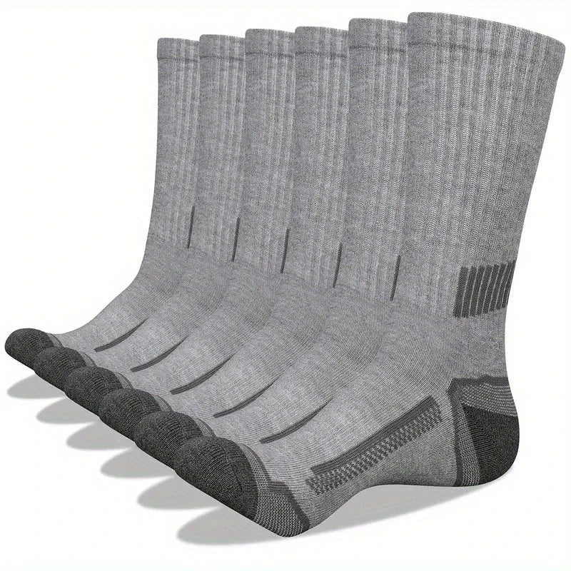 Noxwear - 6 Pairs of MEN'S Sports Socks, Sweat Absorbing, Comfortable and Breathable, Suitable for Basketball Training and Outdoor Running