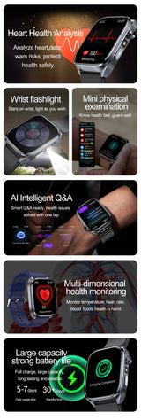Noxwear - 2025 New Accurate ECG Smart Watch Heart Health Analysis Blood analysis Blood Lipid Blood Pressure BT call Smart Watches For Men