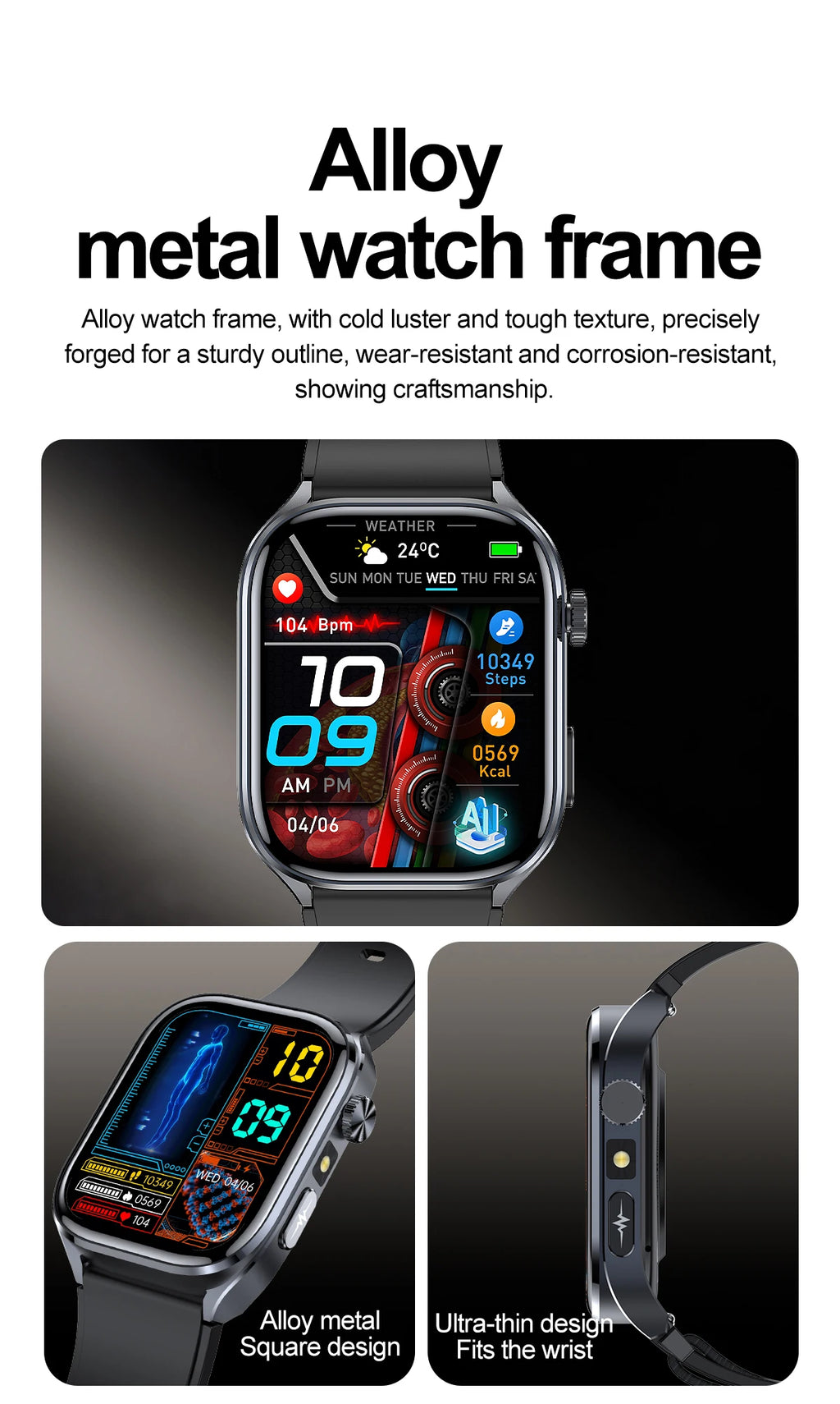 Noxwear - 2025 New Accurate ECG Smart Watch Heart Health Analysis Blood analysis Blood Lipid Blood Pressure BT call Smart Watches For Men