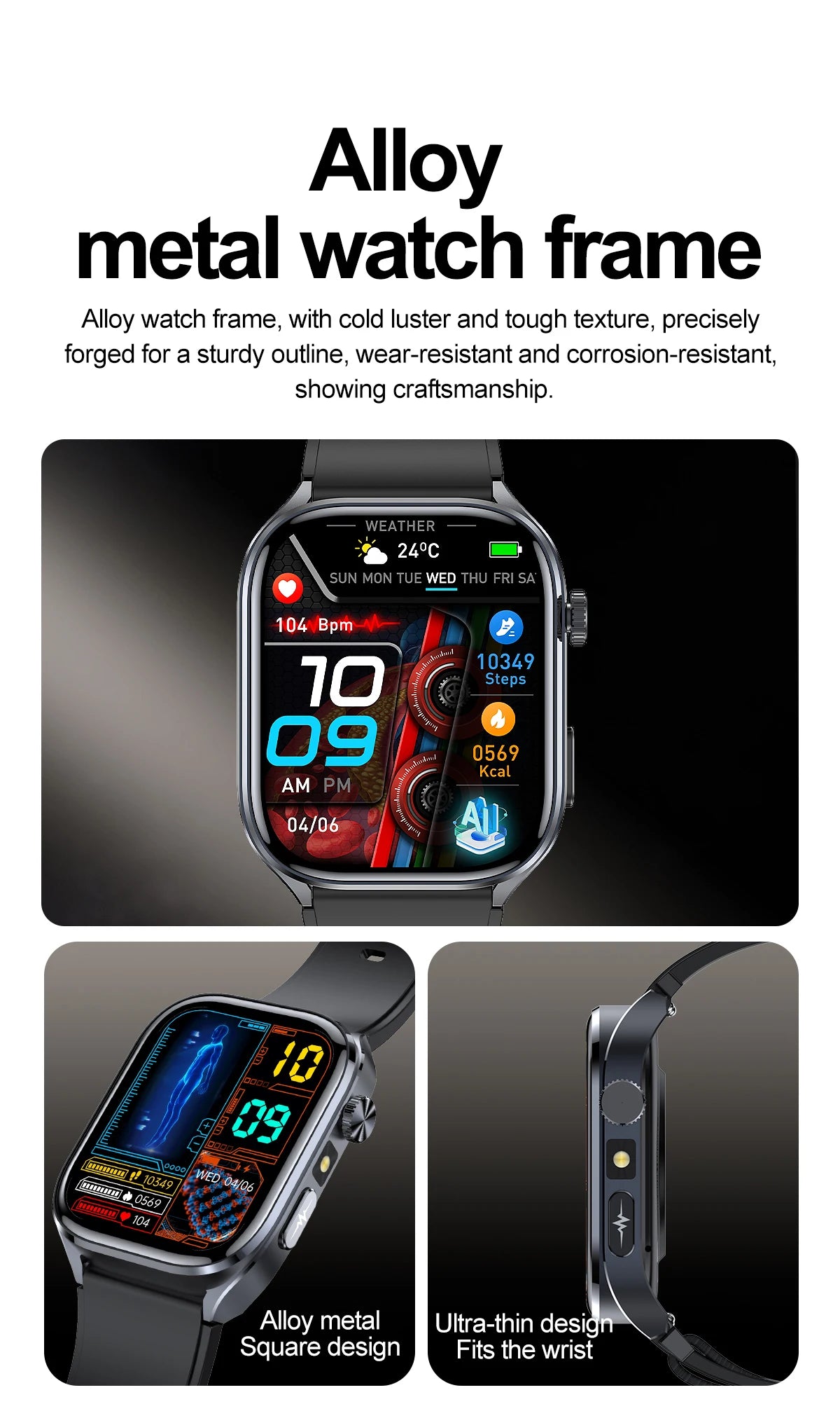 Noxwear - 2025 New Accurate ECG Smart Watch Heart Health Analysis Blood analysis Blood Lipid Blood Pressure BT call Smart Watches For Men