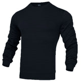 Noxwear - Men's coat fashion small check Waffle youth round neck jacquard check hoodie