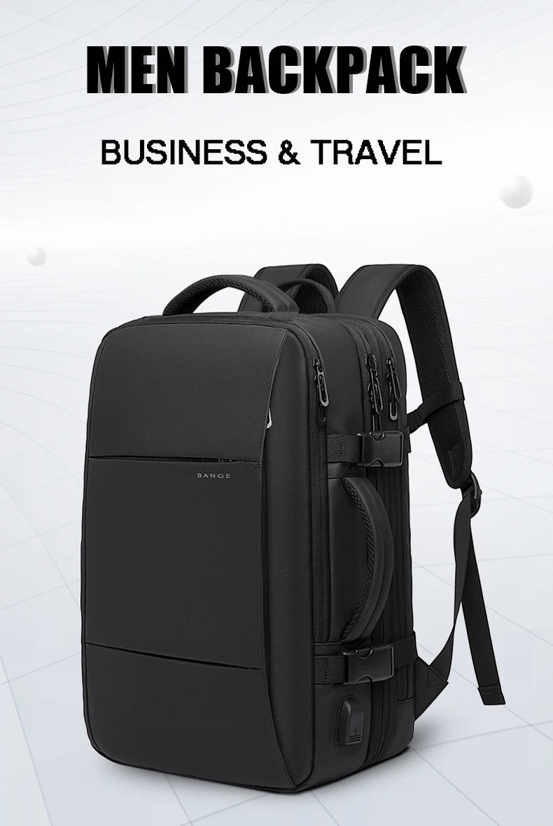 Noxwear - Bange Travel Backpack, Backpack School Expandable USB Bag Large Capacity 17.3 Laptop Waterproof