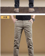 Noxwear - 2025 Summer Thin Cotton Men's Casual Pants Trendy Versatile Elastic Light Business Trousers Work Formal Slim Straight Pants
