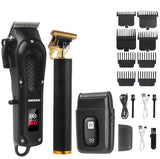 Noxwear - T9 Vintage Men's Electric Hair Clipper Beard Trimmer/Rechargeable Hair Cutting Machine With Nose Hair Trimmer Kit Boyfriend Gift