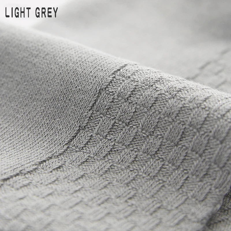 Noxwear - 5 Pairs Bamboo Fiber Men's Socks Classic Business Crew Socks Spring Autumn Casual Comfortable Breathable Compression Bamboo Sox