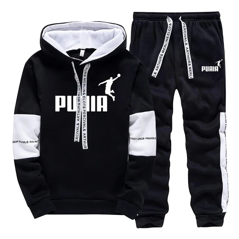 Noxwear - Hot Sales Mens Tracksuit Print Casual Sweatshirts Sportswear Single Piece Hoodie Pants Outdoors Gym Sports Jogging Mens Clothing