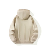 Noxwear - Men's Casual Thicken Hoodies Autumn Winter Long Sleeve Pullover Fashion Loose Solid Color Sweatshirt Spring Warm Outdoor Hoody