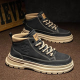 Noxwear - Winter New Man Shoes Classic Men Retro Ankle Boots Fashion Waterproof No-slip High-top Casual Shoe Work&Safty Boots Botas Hombre