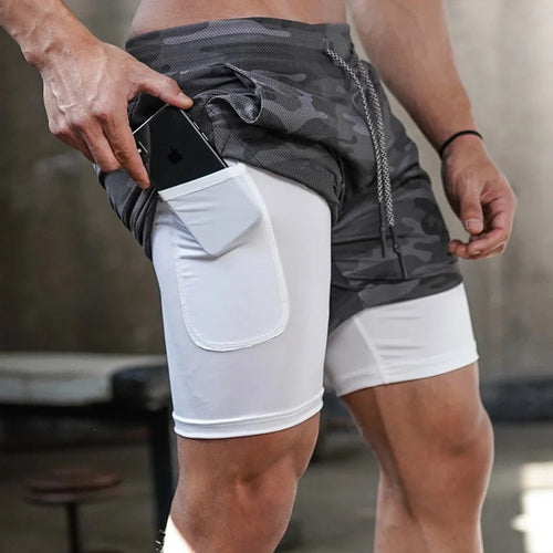 Noxwear - 2-in-1 Camo Running Shorts