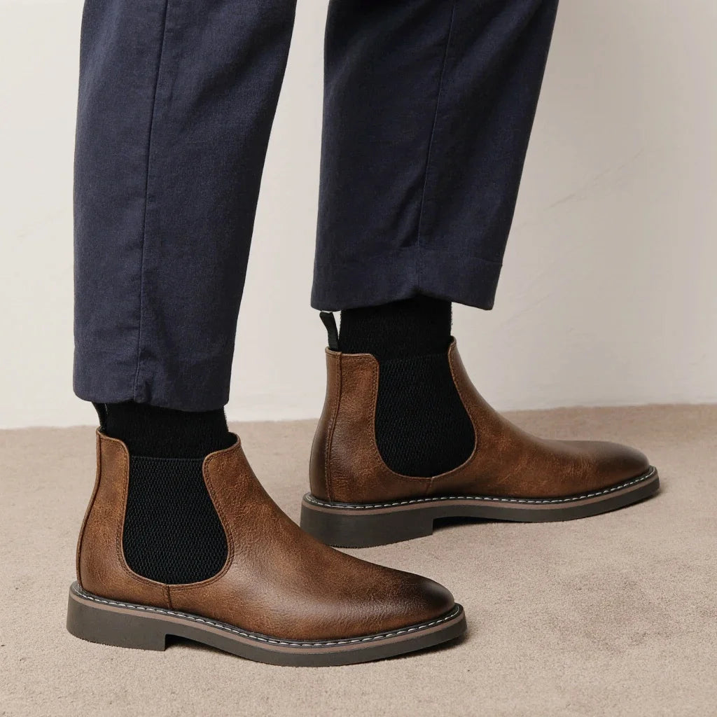 Noxwear - 2026 Men Chelsea Boots Ankle Boots For Men Retro Comfortable Brand Retro Fashion