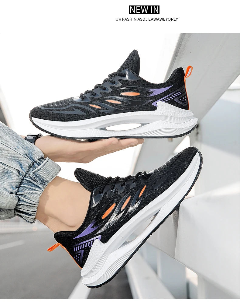 Noxwear - Men's Breathable Sports Shoes Spring New Mesh Casual Fashion Versatile Trendy Men's Shoes Summer Running Shoes Suitable for Outdoor Sports