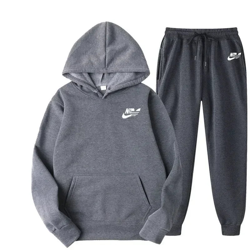 2025 Spring Autumn Men Casual Two Piece Sets Sweatshirts Men Women Street Los Fashion Printed Sports Suit