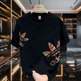 Noxwear - Summer New Casual Men's and Women's Printed Short-sleeved Cotton T-shirt Loose and Versatile Fashion Half-sleeved Casual Wear
