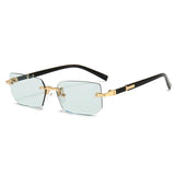 Noxwear - Rimless Sunglasses Rectangle Fashion Popular Women Men Shades Small Square Sun Glasses For Female Male Summer Traveling Oculos