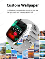 Noxwear - New Smart Watch 2.01 Inch HD Display Answer Make Call Message Preview Sport Modes smartwatch DIY Dial Weather Forecast Men Women