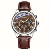 Noxwear - GENEVA High Quality Men's Luxury Belt Fashion Quartz Watch Men Round Business Student Sport Waterproof Glow Clock