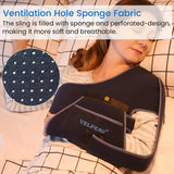 Noxwear - VELPEAU Shoulder Sling Breathable for Rotator Cuff Tear, Arm Fracture and Dislocation, Shoulder Immobilizer for Sleeping