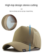 Noxwear-Brand Oohmy Baseball Hat for Men and Women, Quick Dry Hard Top, High Crown, Sports Hip Hop Caps, Big Head, Outdoor,