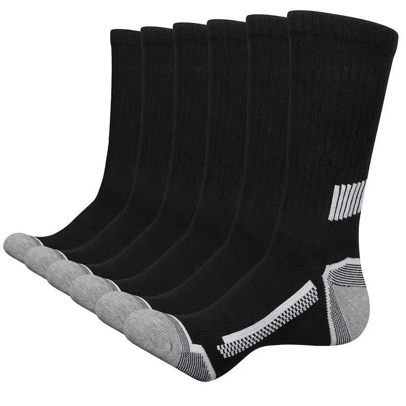 Noxwear - 6 Pairs of MEN'S Sports Socks, Sweat Absorbing, Comfortable and Breathable, Suitable for Basketball Training and Outdoor Running