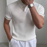 Noxwear - Summer Sports And Leisure Slim Fit T-Shirt Fashionable Men's Golf Polo Shirt Open Neck Breathable Quick Drying Short Sleeved Top