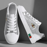 Noxwea - New Shoes for Men Leather Casual Shoes Trend Flat Skateboard Shoes Youth Street Cool Lace-up Sneaker