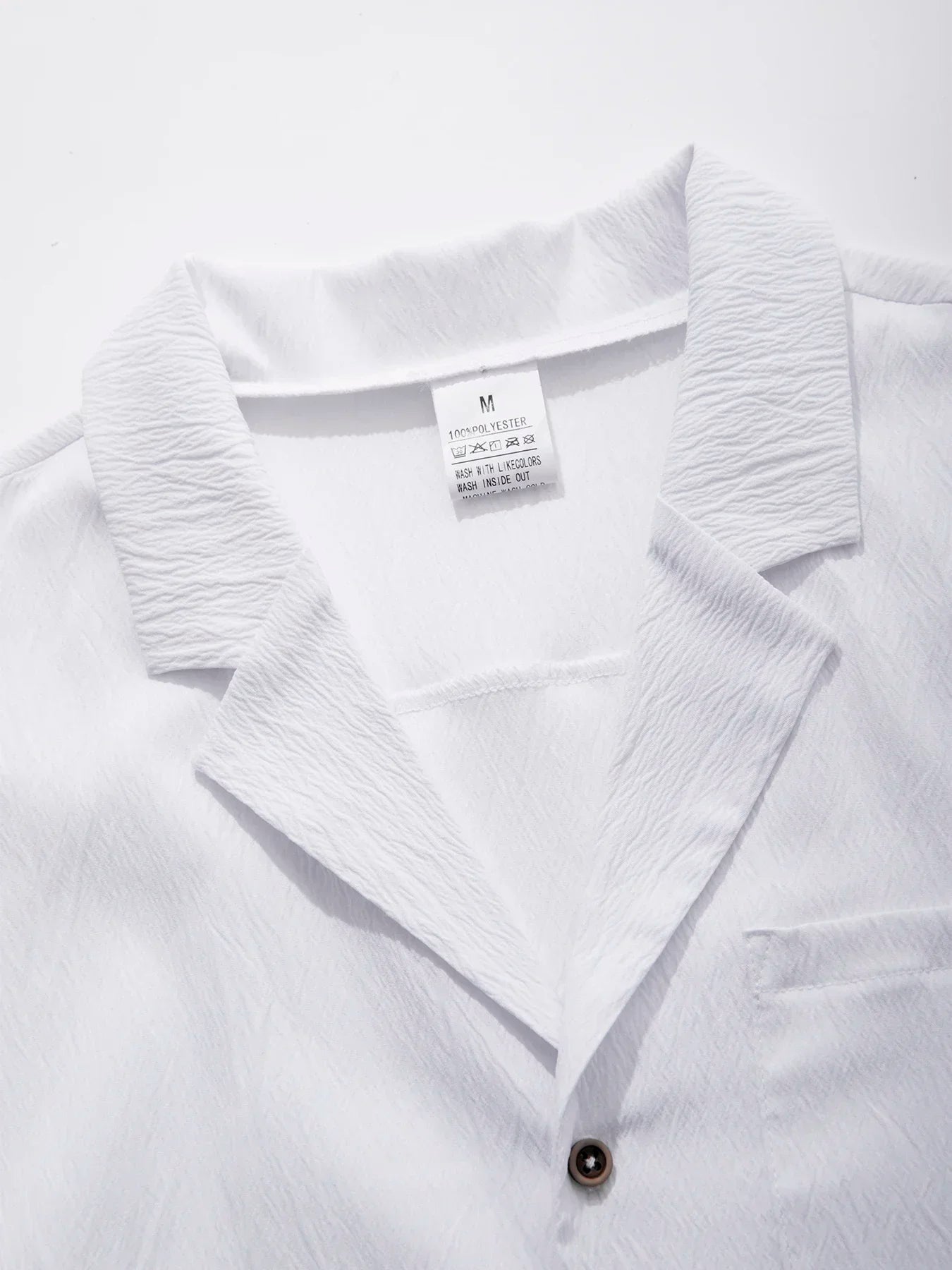 Noxwear - Men's Casual Button Down Shirts Short Sleeve Textured Summer Beach Shirt Cuban Vacation Shirts with Pocket S-XXXL