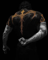 Noxwear - GYM T-shirt Men's Dark Gothic Print Muscle Tee  High Elasticity And Quick Drying Exercise For Bodybuilding Training 2025 Summer