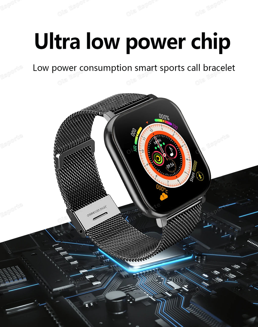 Noxwear - New Smart Watch 2.01 Inch HD Display Answer Make Call Message Preview Sport Modes smartwatch DIY Dial Weather Forecast Men Women