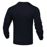 Noxwear - Men's coat fashion small check Waffle youth round neck jacquard check hoodie