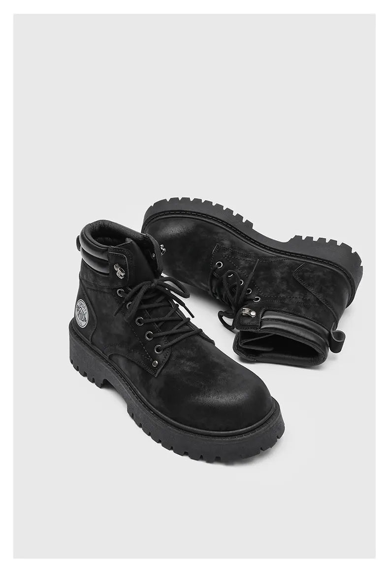 Noxwear - Handmade Men Boots Ankle Winter Leather Shoes Autumn Outdoor Hiking Boots Sneakers Hombres Botas High Top Footwear Anti Slip