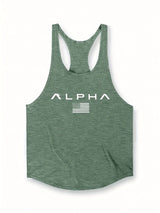 Noxwear - Cross-border European Size Alpha Men's Printed Round-neck Fitness Vest, Undershirt, Muscle Quick-drying Basketball Vest