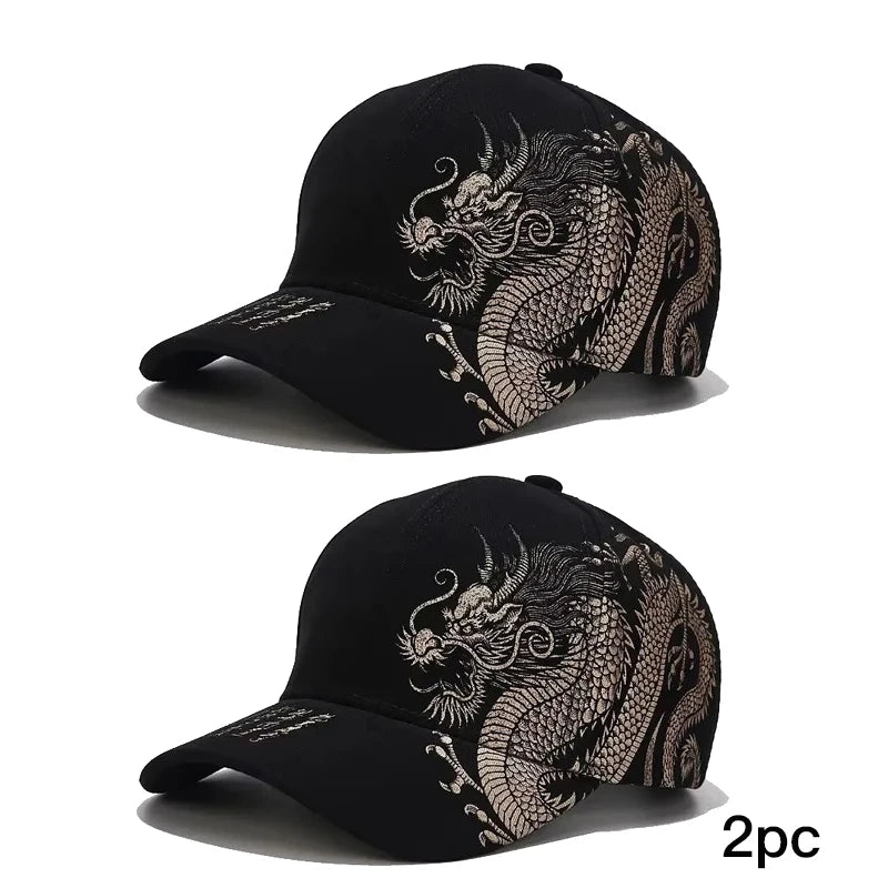 Noxwear - Chinese Style Dragon Pattern Baseball Hat For Men And Women, Versatile National Tide Cap, Hip Hop Hip Hop Skateboarding, Cool