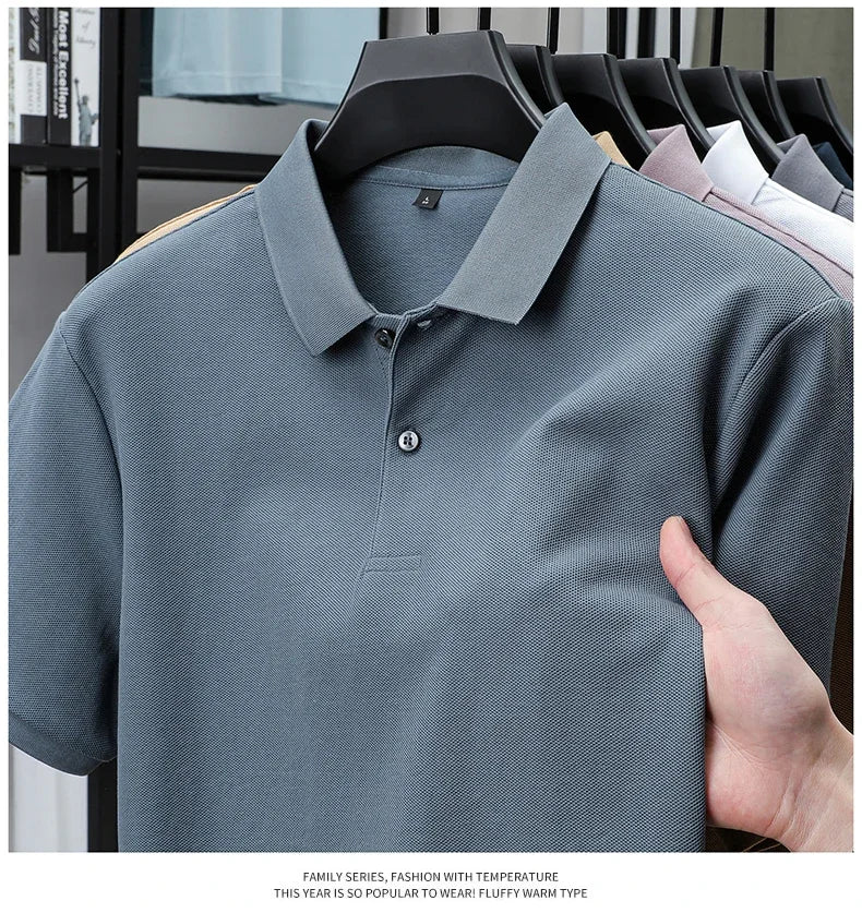 Noxwear - Men's 100% Cotton Polo Shirt - Summer Casual Breathable Tee,19 Colors,Ideal for Golf and Sports,Business Casual,Silk-Like Finish