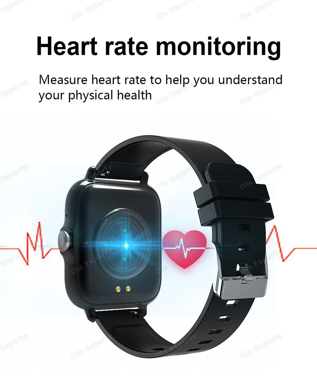 Noxwear - New Smart Watch 2.01 Inch HD Display Answer Make Call Message Preview Sport Modes smartwatch DIY Dial Weather Forecast Men Women