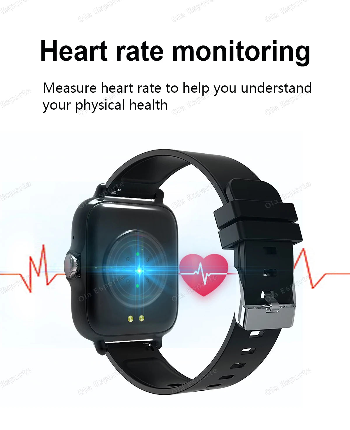 Noxwear - New Smart Watch 2.01 Inch HD Display Answer Make Call Message Preview Sport Modes smartwatch DIY Dial Weather Forecast Men Women