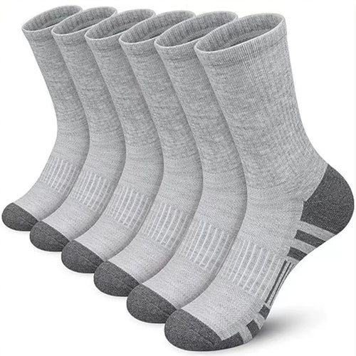 Noxwear - 12Pairs Men's Outdoor Gym Socks High Quality Comfortable Soft Ground-Gripping Football Large Size New Style