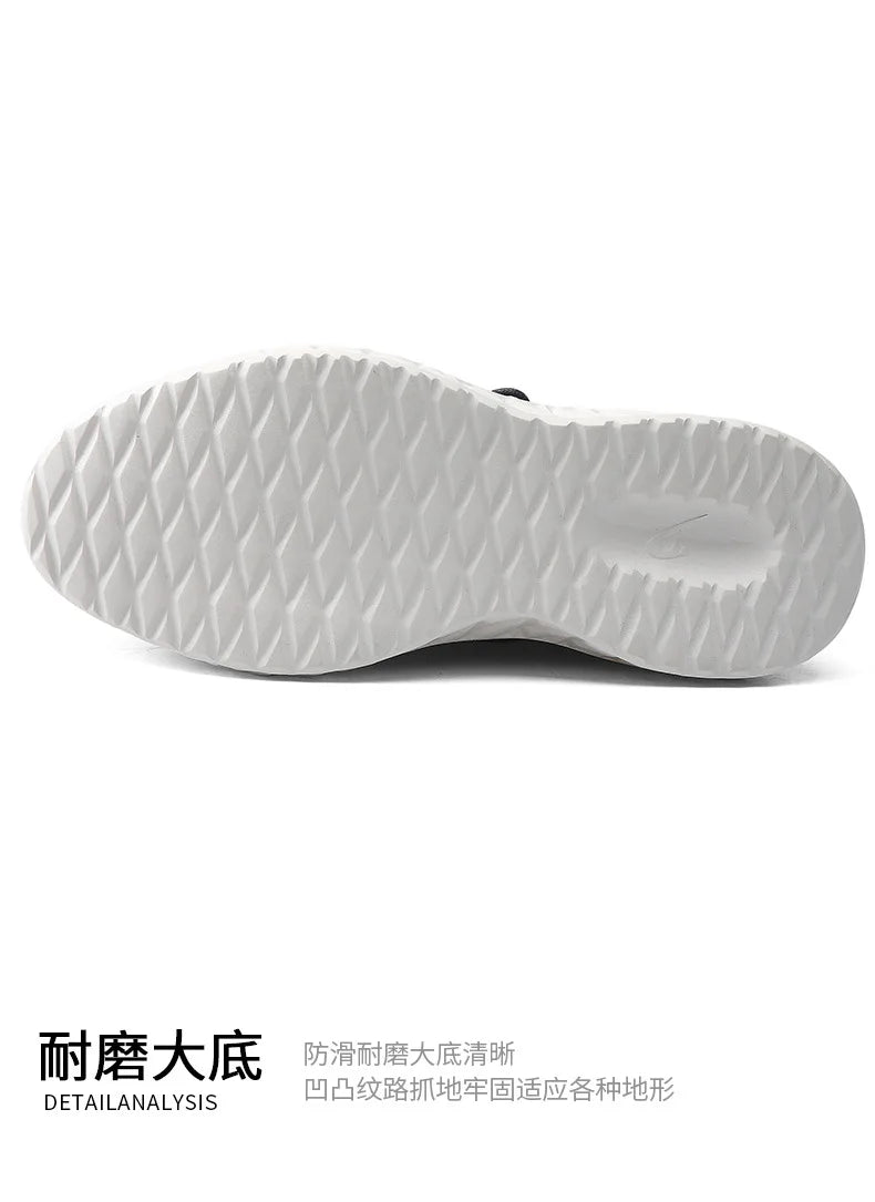 Noxwear - New Shoes for Men Leather Casual Shoes Fashion Breathable Brogues Sport Shoes Street Cool Chunky Sneakers